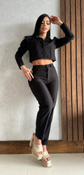 Conjunto mujer negro elegante